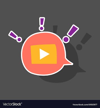 Sticker play logo icon buttonyoutube flat social vector image