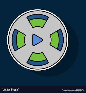 Sticker play sign flat style icon on background vector image
