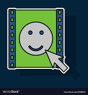 Sticker play sign flat style icon on background vector image