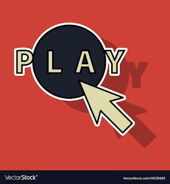 Sticker play sign flat style icon on background vector image