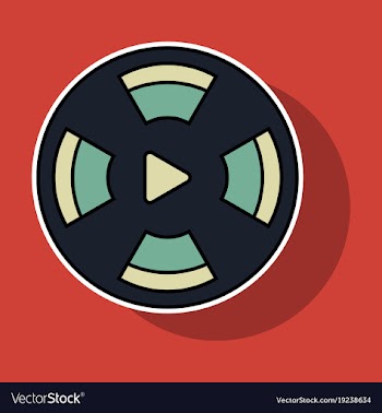 Sticker play sign flat style icon on background vector image