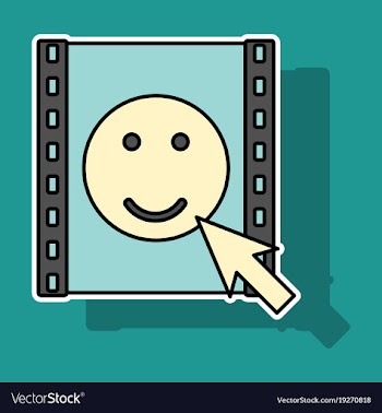 Sticker play sign flat style icon on background vector image