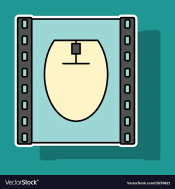 Sticker play sign flat style icon on background vector image