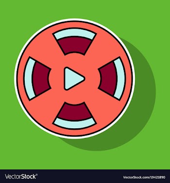 Sticker play sign flat style icon on background vector image