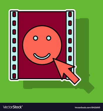 Sticker play sign flat style icon on background vector image