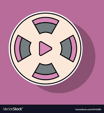 Sticker play sign flat style icon on background vector image