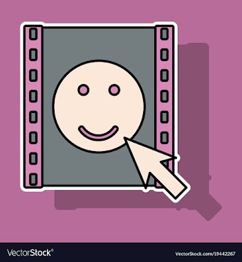 Sticker play sign flat style icon on background vector image
