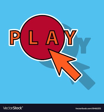 Sticker play sign flat style icon on background vector image