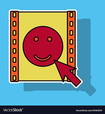 Sticker play sign flat style icon on background vector image