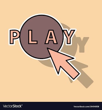 Sticker play sign flat style icon on background vector image