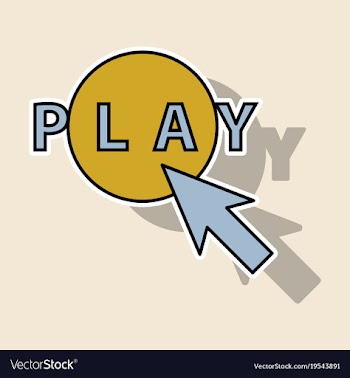 Sticker play sign flat style icon on background vector image