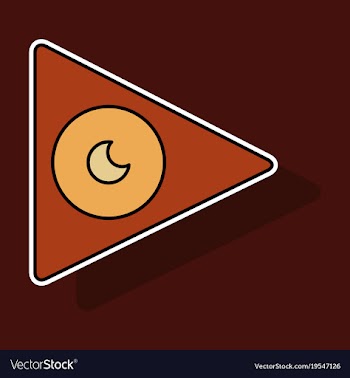 Sticker play sign flat style icon on background vector image