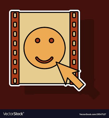 Sticker play sign flat style icon on background vector image