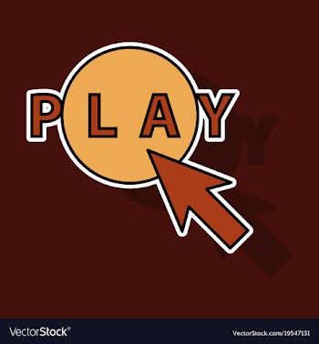 Sticker play sign flat style icon on background vector image