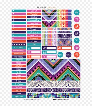Sticker Post-it Note Calendar Personal organizer Postage Stamps - Planner stickers 