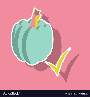 Sticker pumpkin autumn halloween or thanksgiving vector image
