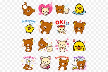 Sticker Rilakkuma Telegram San-X Imagineer - Rillakuma 