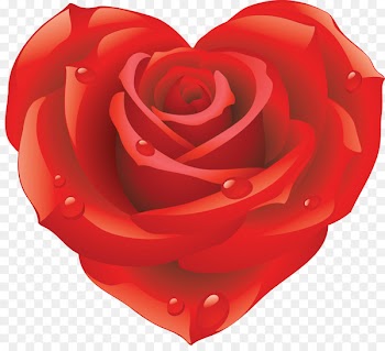 Sticker Rose Love Heart Wall decal - bonbones 