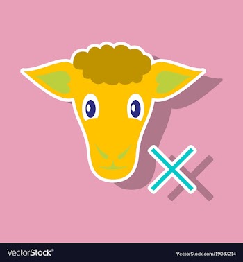 Sticker sheep to fall asleep vector image