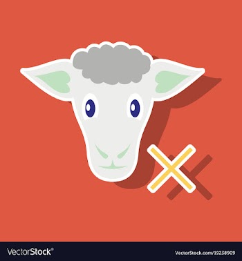 Sticker sheep to fall asleep vector image