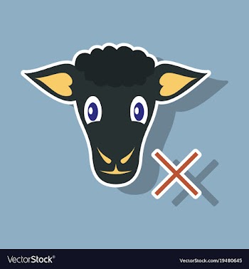 Sticker sheep to fall asleep vector image