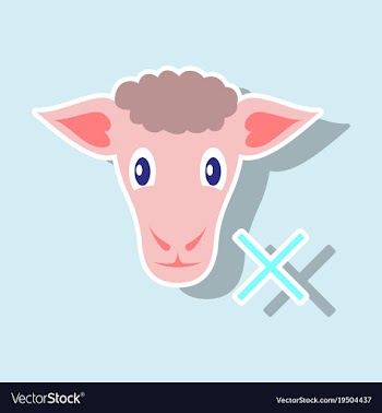 Sticker sheep to fall asleep vector image