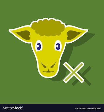 Sticker sheep to fall asleep vector image