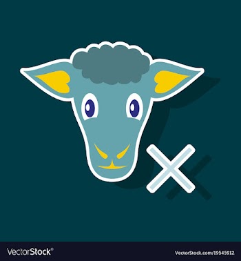 Sticker sheep to fall asleep vector image