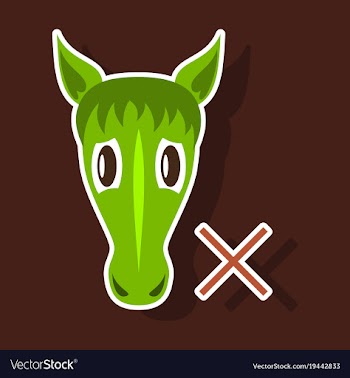 Sticker silhouette of a horses head vector image