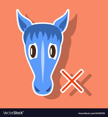 Sticker silhouette of a horses head vector image