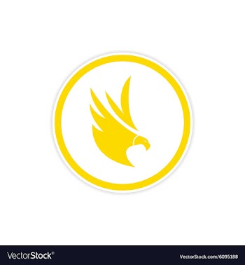 Sticker silhouette of an eagle vector image