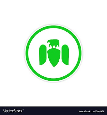 Sticker silhouette of an eagle vector image