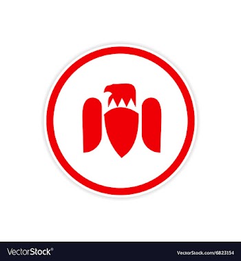 Sticker silhouette of an eagle vector image