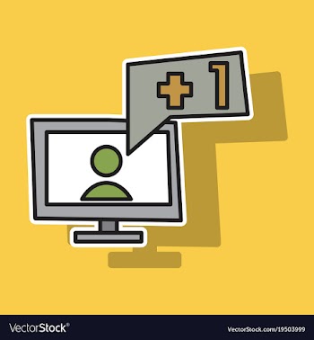 Sticker symbol of finger up thumb up in flat vector image