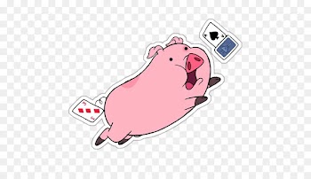 Sticker Telegram Clip art Text VK - waddles stamp 