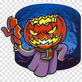 Sticker Telegram Halloween , Halloween transparent background PNG clipart