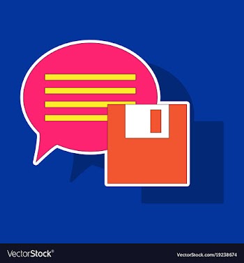 Sticker text message icon speech bubble symbol vector image