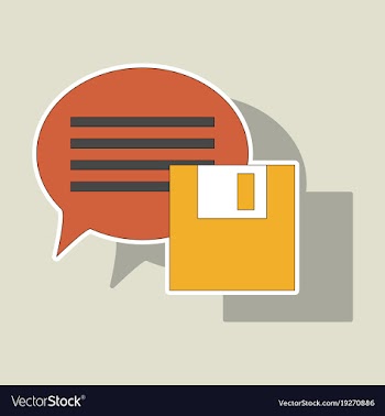 Sticker text message icon speech bubble symbol vector image