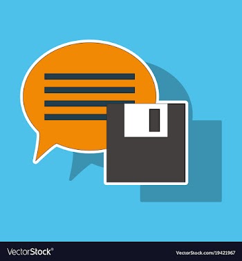 Sticker text message icon speech bubble symbol vector image