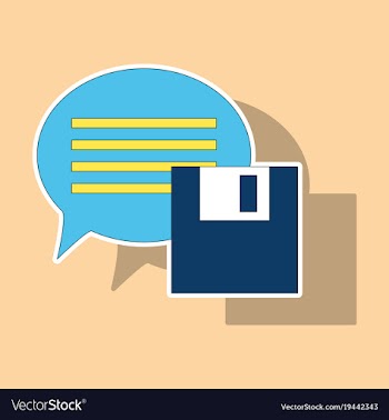 Sticker text message icon speech bubble symbol vector image