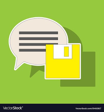 Sticker text message icon speech bubble symbol vector image