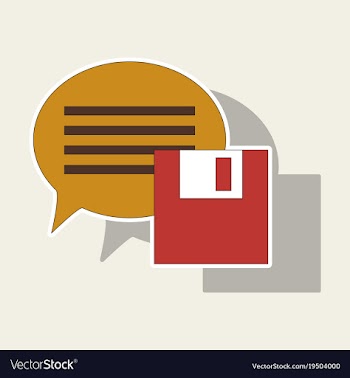 Sticker text message icon speech bubble symbol vector image