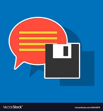 Sticker text message icon speech bubble symbol vector image