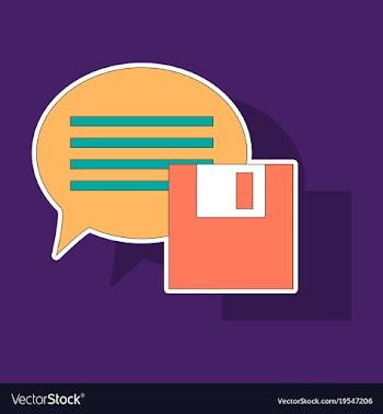 Sticker text message icon speech bubble symbol vector image