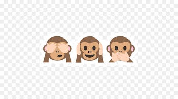 Sticker Three wise monkeys Emoji - leave the material 