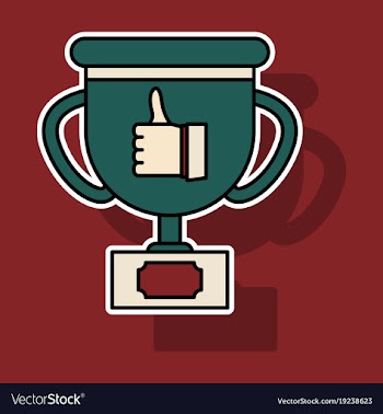 Sticker thumbs up like social network facebook vector image