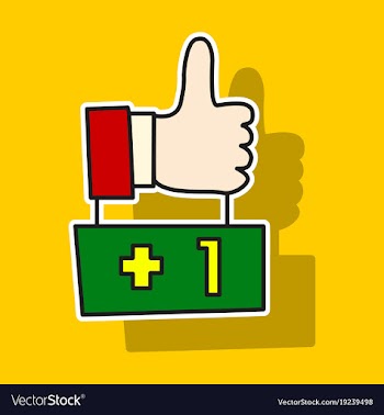 Sticker thumbs up like social network facebook vector image