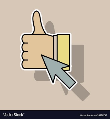 Sticker thumbs up like social network facebook vector image