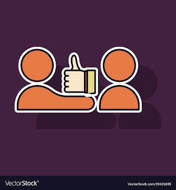Sticker thumbs up like social network facebook vector image
