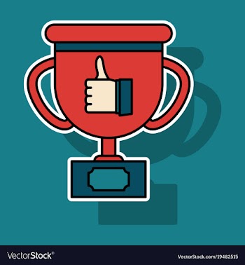 Sticker thumbs up like social network facebook vector image